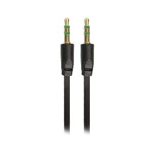 CABO AUX P2 ESTEREO FLAT 1.2M PRETO